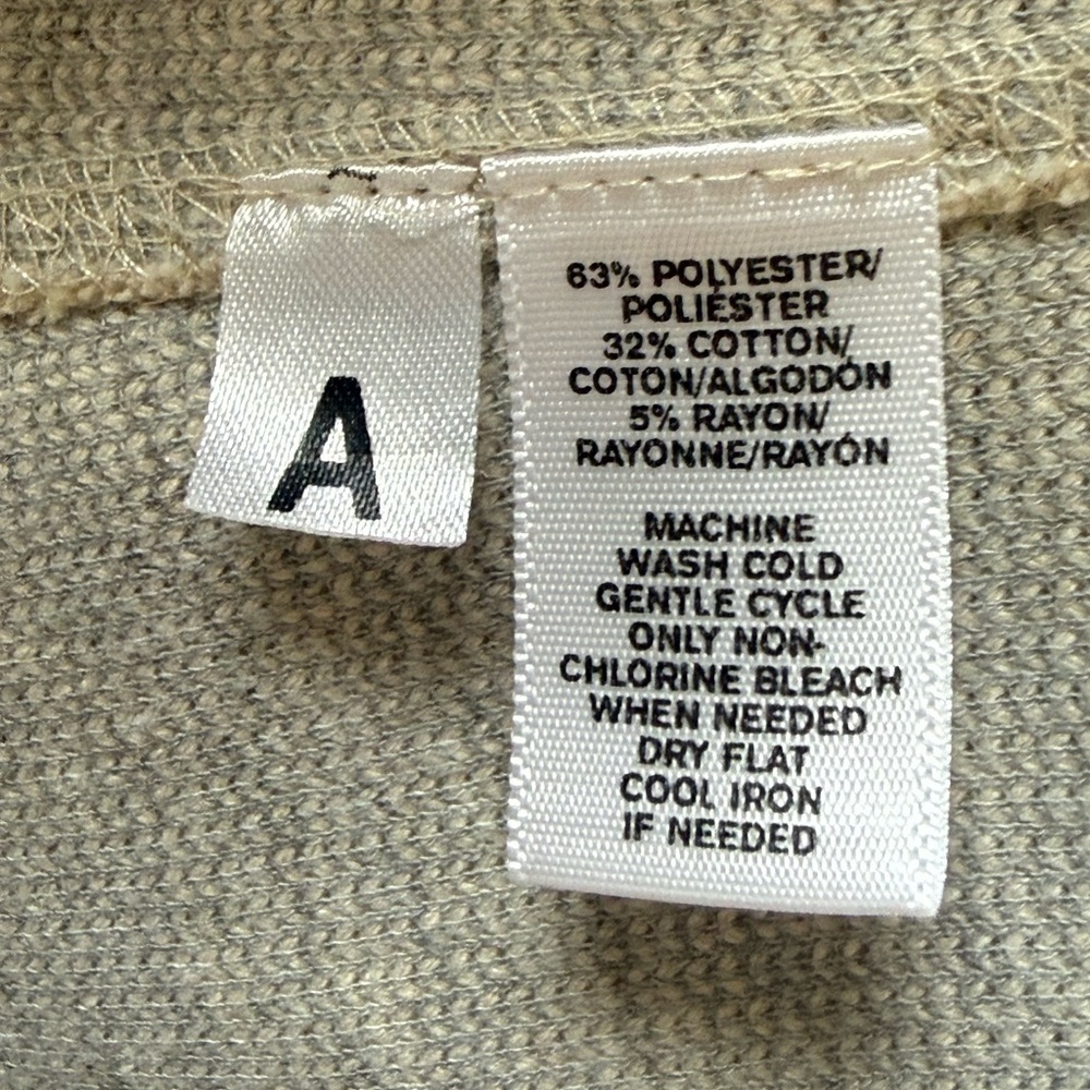 Lou & Grey LOFT Moto Jacket Medium Cream Gray Asymmetrical Zip Knit - Picture 8 of 10